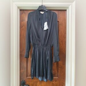 Zadig & Voltaire Women’s Rinka Satin Mini Dress washed black Sz M New imperfect